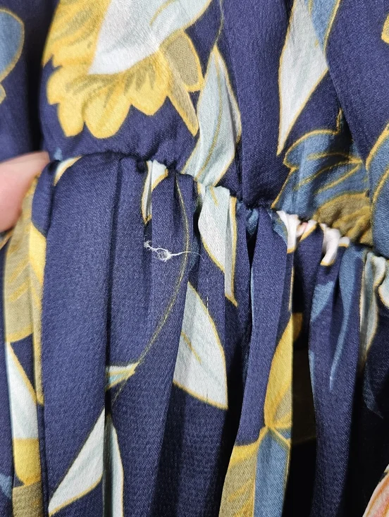 Baltic Born Navy Floral Sicily Satin Maxi Dress Size XXL NWT - Picture 9 of 15